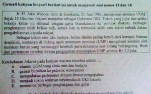 DIPROTES : Inilah salah satu naskah soal UN