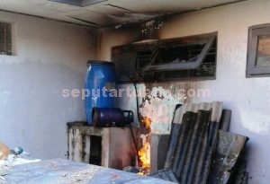 BERUNTUNG : Inilah lokasi kebakaran di Lapas Tuban