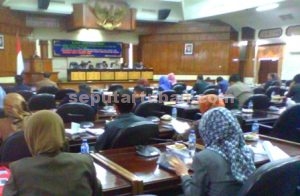Suasana rapat paripurna DPRD Tuban