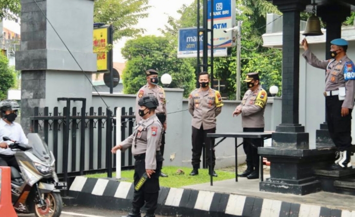 Pengamanan Mapolres Tuban